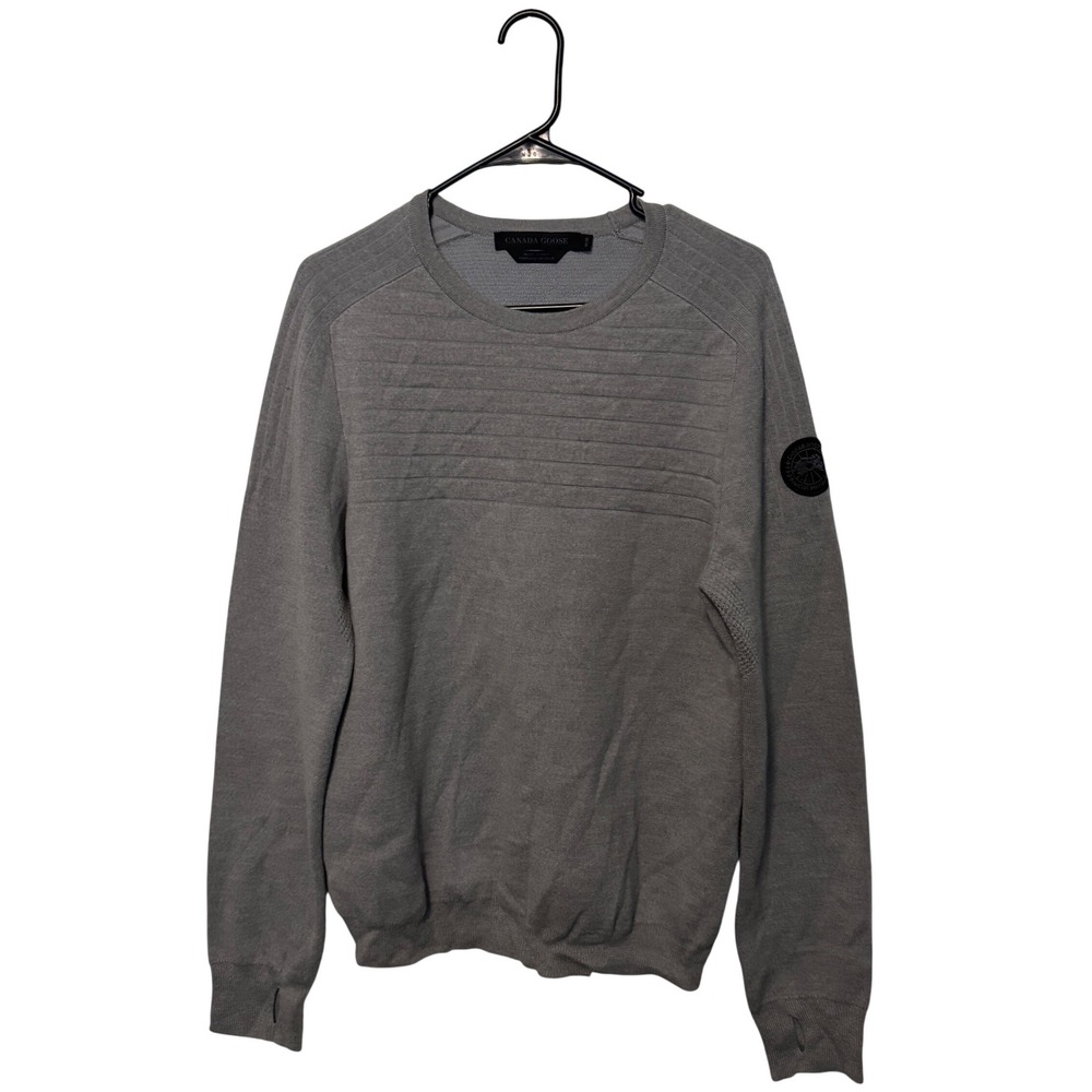 Canada Goose Black Label Conway Crewneck Sweater Mens Medium Gray Merino Wool